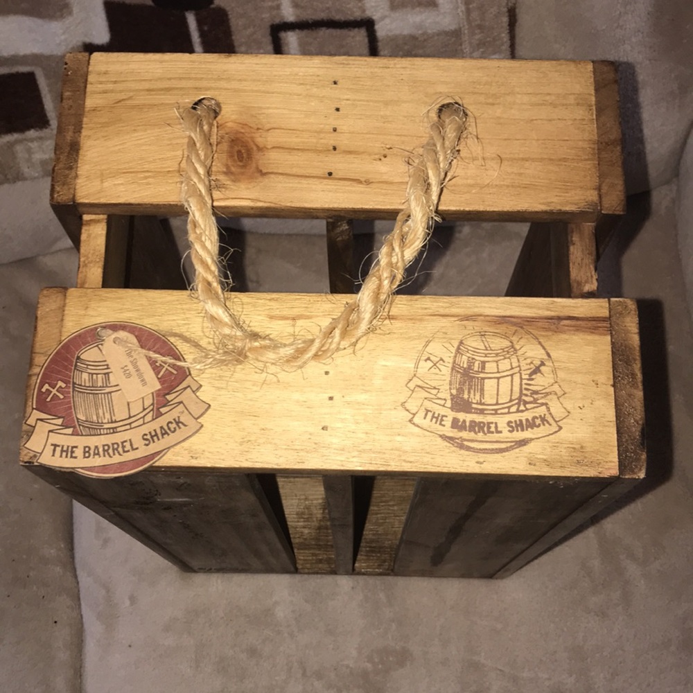 The Barrel Shack the Showdown Handmade two compartment crate New 🔥